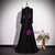 Black Long Sleeve High Neck Prom Dress