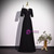 Black Short Sleeve Beading Prom Dress