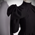 Black Short Sleeve High Neck Prom Dress