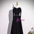 Black Scoop Neck Beading Prom Dress