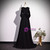 Black Scoop Neck Beading Prom Dress