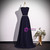Navy Blue Scoop Neck Beading Prom Dress