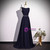 Navy Blue Scoop Neck Beading Prom Dress