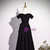 Black Off the Shoulder Bow Prom Dress