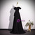 Black Off the Shoulder Bow Prom Dress