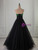 Black Tulle Strapless Beading Prom Dress