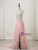Pink Sequins Strapless Bow Prom Dress