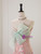 Pink Sequins Strapless Bow Prom Dress