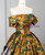 A-Line Print Off the Shoulder Prom Dress
