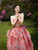 Pink Tulle Strapless Pleats Prom Dress