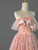 Pink Tulle Sequins Strapless Prom Dress