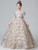 Champagne Sequins Puff Sleeve Beading Flower Girl Dress