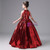 Red Sequins Halter Beading Flower Girl Dress
