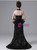 Black Mermaid Sequins High Neck Flower Girl Dress