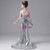 Silver Mermaid Sequins High Neck Flower Girl Dress