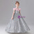 Silver Sequins Flower Flower Girl Dress
