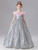 Silver Sequins Flower Flower Girl Dress
