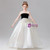 White Satin Bow Flower Girl Dress