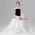 Black White Mermaid Bow Flower Girl Dress