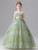 Green Ball Gown Tulle Flower Girl Dress