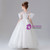 White Tulle Scoop Neck Bow Flower Girl Dress