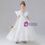 White Tulle Scoop Neck Bow Flower Girl Dress