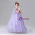 Purple Tulle Pleats Flower Girl Dress