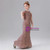 Khaki Mermaid Sequins Halter Flower Girl Dress