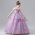 Purple Tulle Scoop Neck Flower Girl Dress