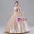Champagne Pink Sequins Halter Beading Flower Girl Dress