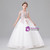 White Tulle Appliques Beading Flower Girl Dress