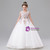 White Tulle Appliques Beading Flower Girl Dress