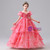 Watermelon Red Print Short Sleeve Flower Girl Dress