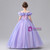 Purple Tulle Sequins Flower Girl Dress