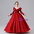 Burgundy Tulle Sequins Long Sleeve Flower Girl Dress
