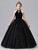 Black Sequins High Neck Flower Girl Dress