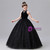 Black Sequins High Neck Flower Girl Dress