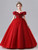Red Tulle Sequins Flower Girl Dress