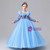 Blue Tulle Sequins Long Sleeve Flower Girl Dress