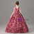 Tulle Print V-neck Pleats Flower Girl Dress