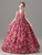 Tulle Print V-neck Pleats Flower Girl Dress