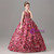 Tulle Print V-neck Pleats Flower Girl Dress