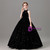 Black Sequins Halter Flower Girl Dress