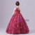 Fuchsia Tulle Print Halter Flower Girl Dress