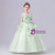 Green Tulle Scoop Neck 3D Flower Flower Girl Dress