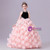 Pink Tulle Halter Velvet Flower Girl Dress