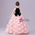 Pink Tulle Halter Velvet Flower Girl Dress