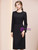 Black Long Sleeve Beading Mother of the Bride Dress
