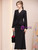 Black Long Sleeve V-neck Mother of the Bride Dress