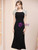 Black Square Neck Mother of the Bride Dress